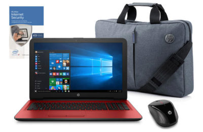 HP 15in Intel Pentium 4GB 1TB Red - Bag, Mouse & McAfee